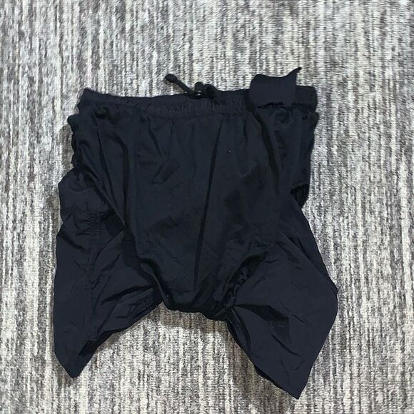 Army Mens Size 24" XS Waist Elastic Waist Shorts Black Lined Drawstring Waist - Picture 3 of 6